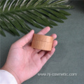 Wholesale 100g 50g 30g Environmental whole cover bamboo cream jars with glass inner and PP hand pads